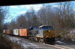 CSX 3237 leads intermodal I030 beneath the Routh 206 overpass